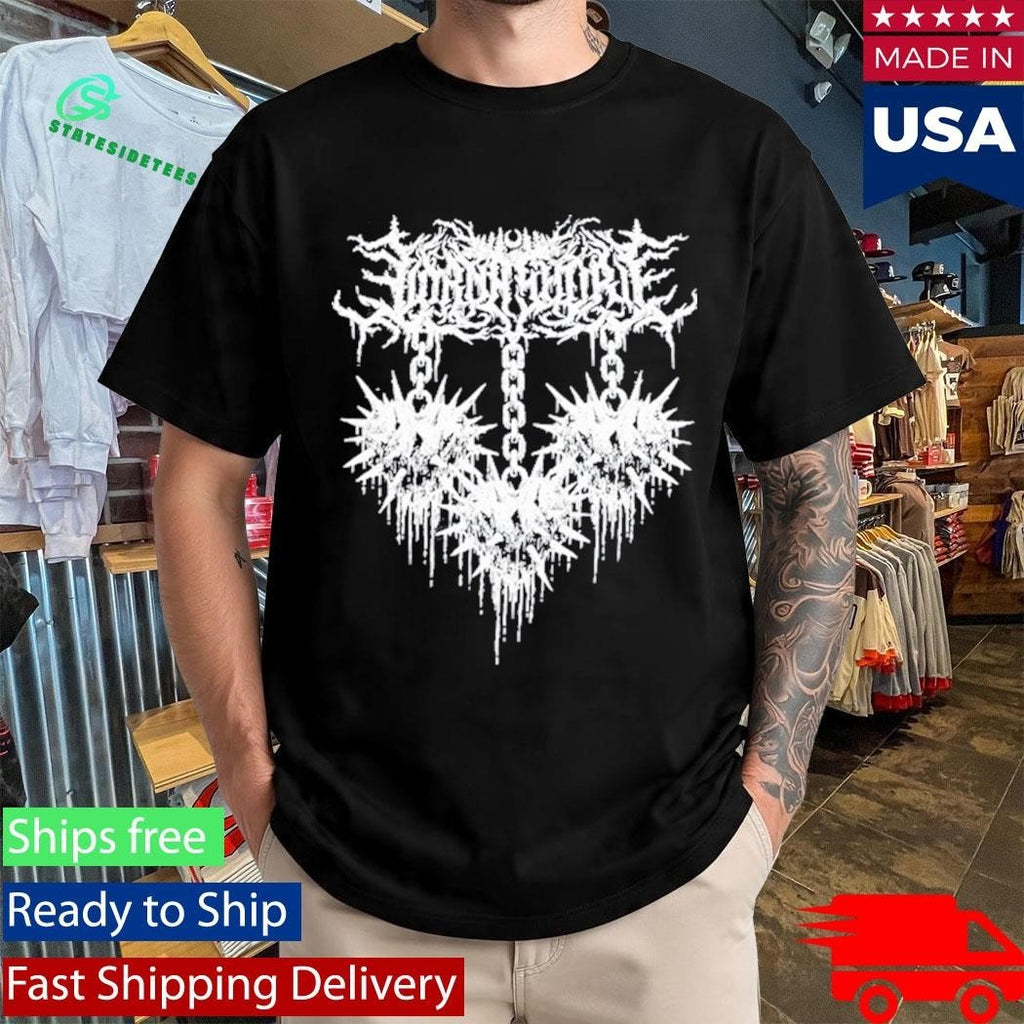 Lorna Shore Spiked Heart Shirt Unisex , , , Long Sleeve Tee