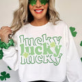 Lucky Lucky Lucky St Patricks Coquette Bow Fit Loose Fitting Casual Top Comfort Womenswear Long Sleeve Top T-Shirts