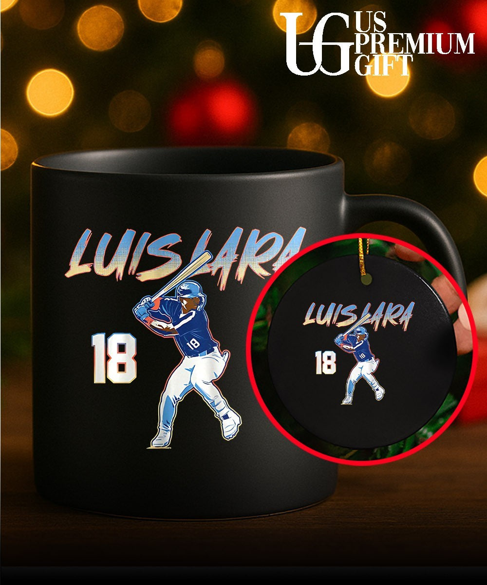 Luis Lara 18 Milwaukee Brewers baseball slugger swing number shirt