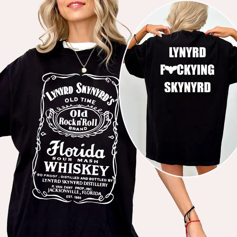 Lynyrrdd Skynyrrdd Shirt Southern Rock Shirt Band Shirt Band Concert Shirt Rock &Amp; Roll Shirt Him Her T-Shirts