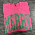 MERRY Green Hot Pink Gildan T-Shirts