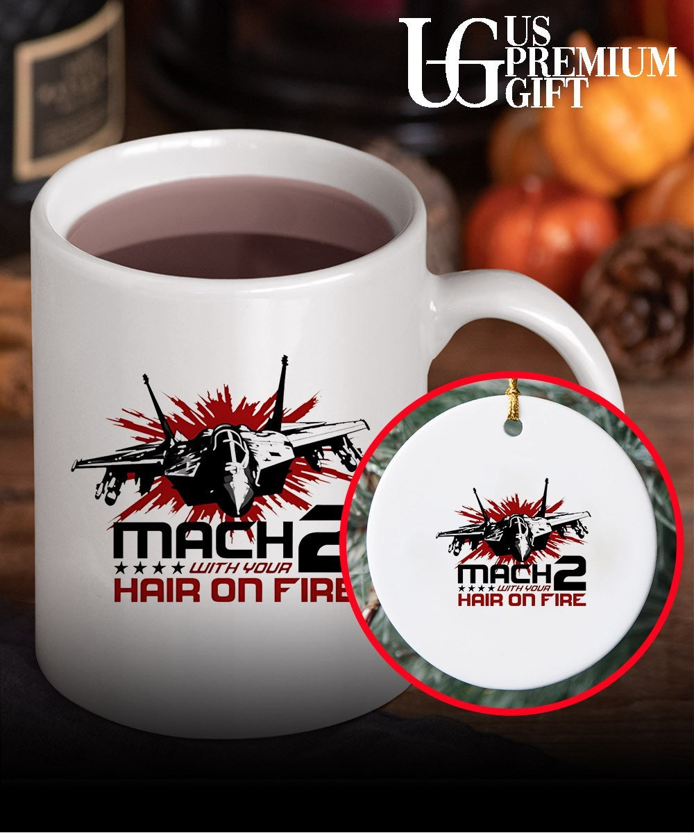 Mach 2 With Your Hair on Fire fighter jet shirt