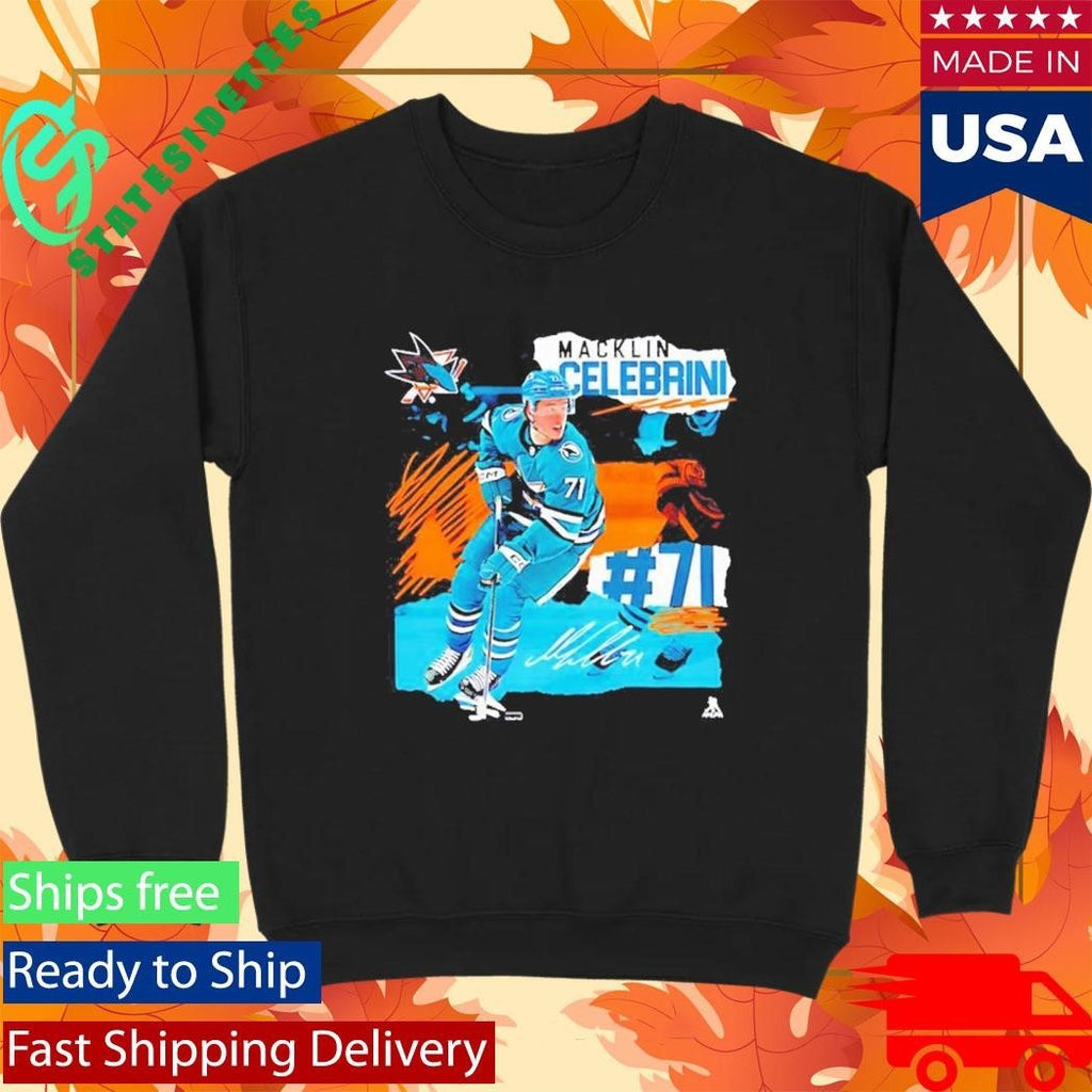 Macklin Celebrini San Jose Sharks Fresh Ice signature Shirt Unisex , , , Long Sleeve Tee