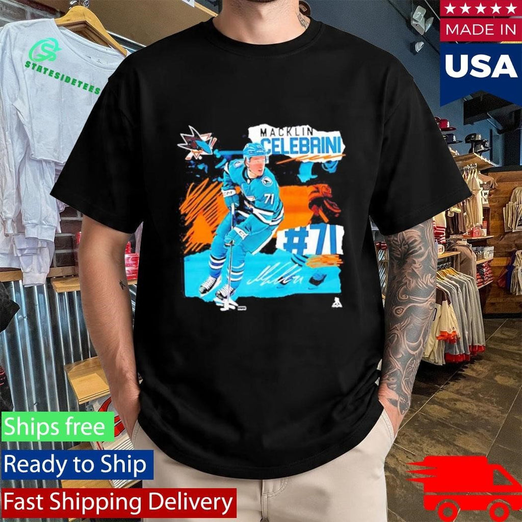 Macklin Celebrini San Jose Sharks Fresh Ice signature Shirt Unisex , , , Long Sleeve Tee