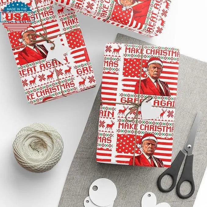 Make Great Again Trump Wrapping Paper Trump Wrap Pro Trump 2024 Santa Trump T-Shirts
