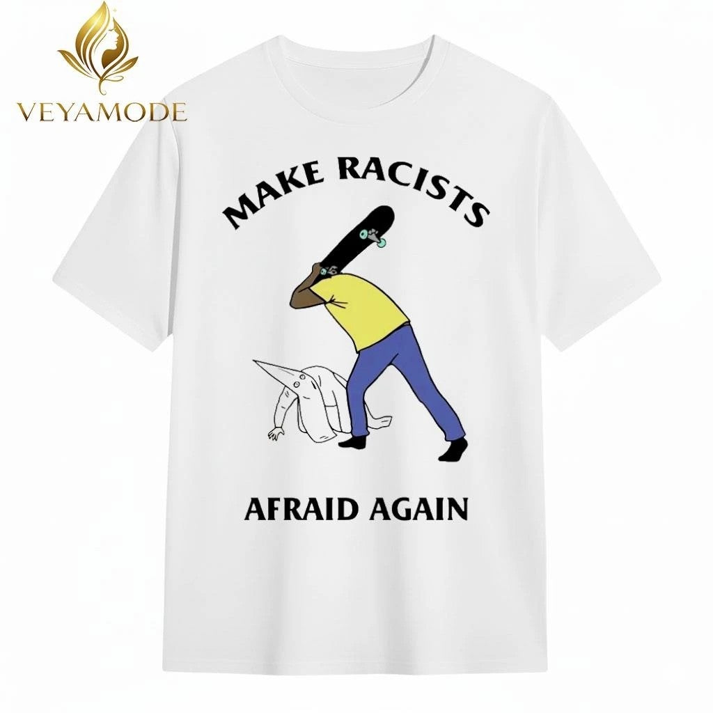 Make Racists afraid again Secret society mask tee Unisex , , , Long Sleeve Tee