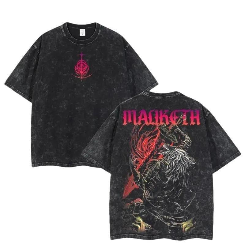 Maliketh II Black Blade Elden Ring Game Mineral Wash Good Feels Better Retro Bring Back T-Shirts