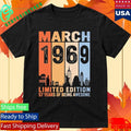 March 1969 Limited Edition 57 Years Of Being Awesome City Vintage Shirt Unisex , , , Long Sleeve Tee