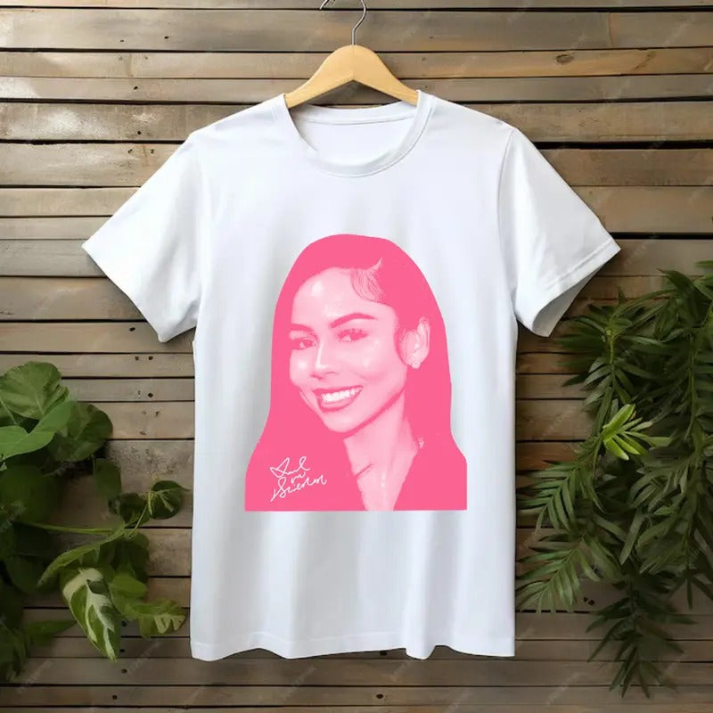 Mariah TS Pink Shirt Mariah White Cotton Fabric T-Shirts
