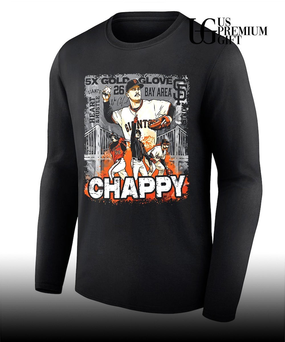 Matt Chapman San Francisco Giants 5x Gold Glove Bay Area Heart Hustle Chappy shirt