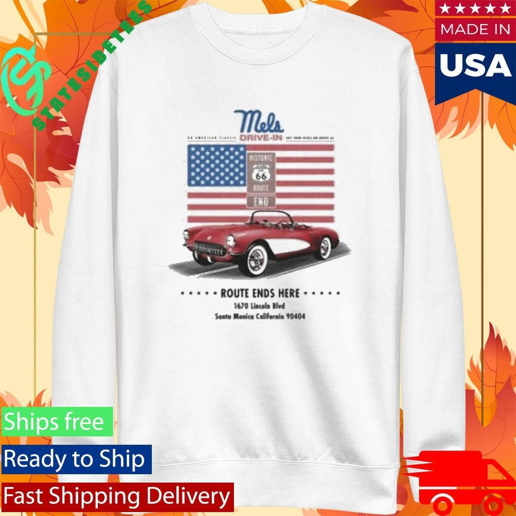 Mels Route 66 Ends Here Shirt Unisex , , , Long Sleeve Tee