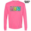 Memaw Neon Spotted Long Sleeve Comfort Colors 'NLB' T-Shirts