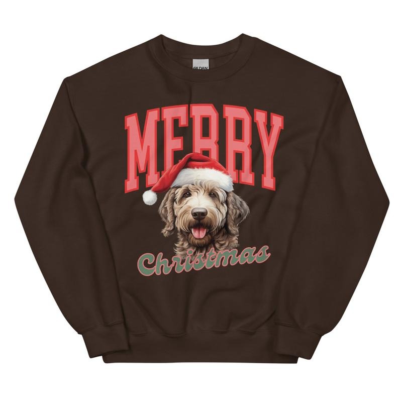 Merry Labradoodle Dog Festive Custom T-Shirts
