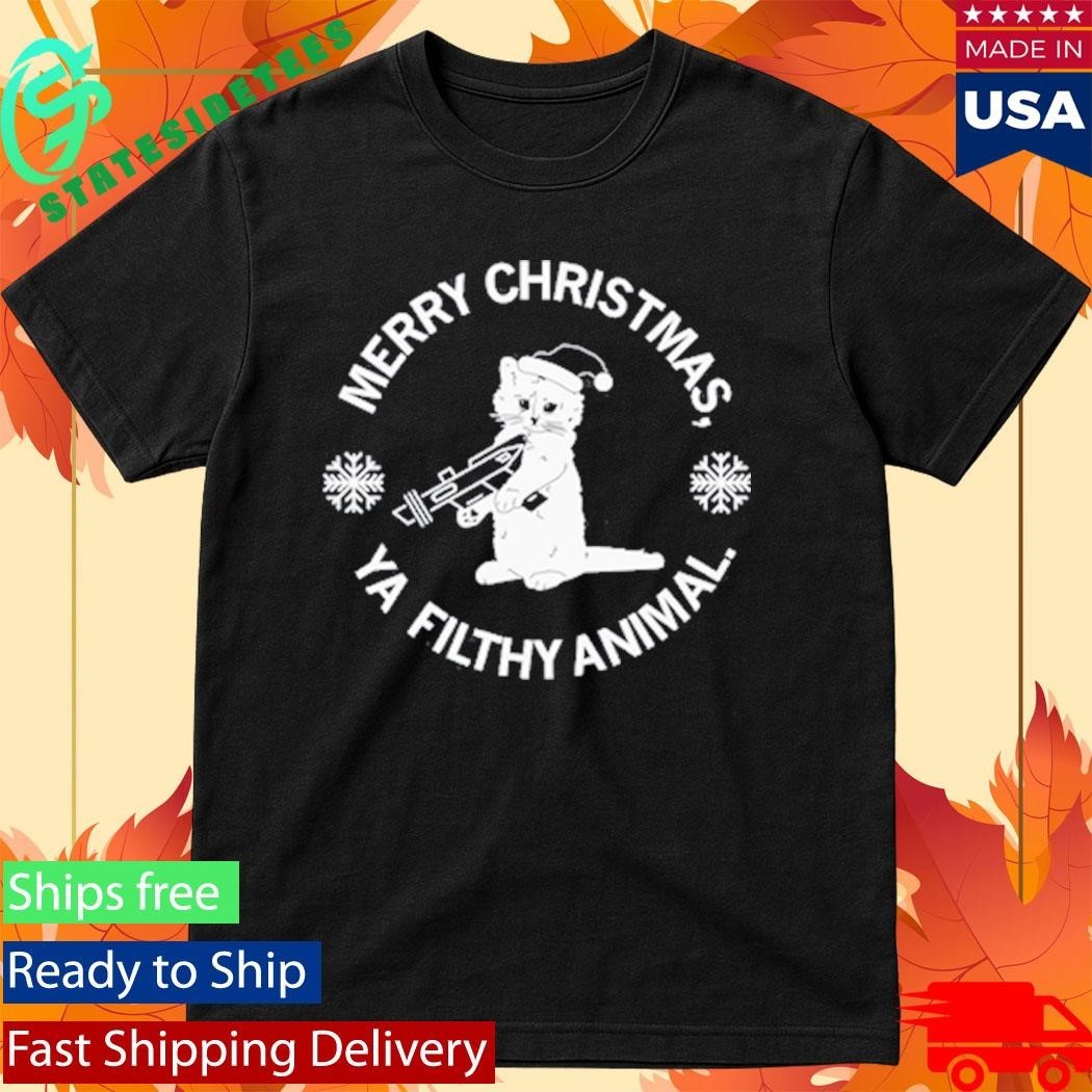 Merry Christmas Ya Filthy Animal Shirt Unisex , , , Long Sleeve Tee