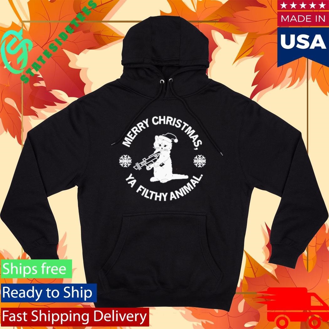 Merry Christmas Ya Filthy Animal Shirt Unisex , , , Long Sleeve Tee