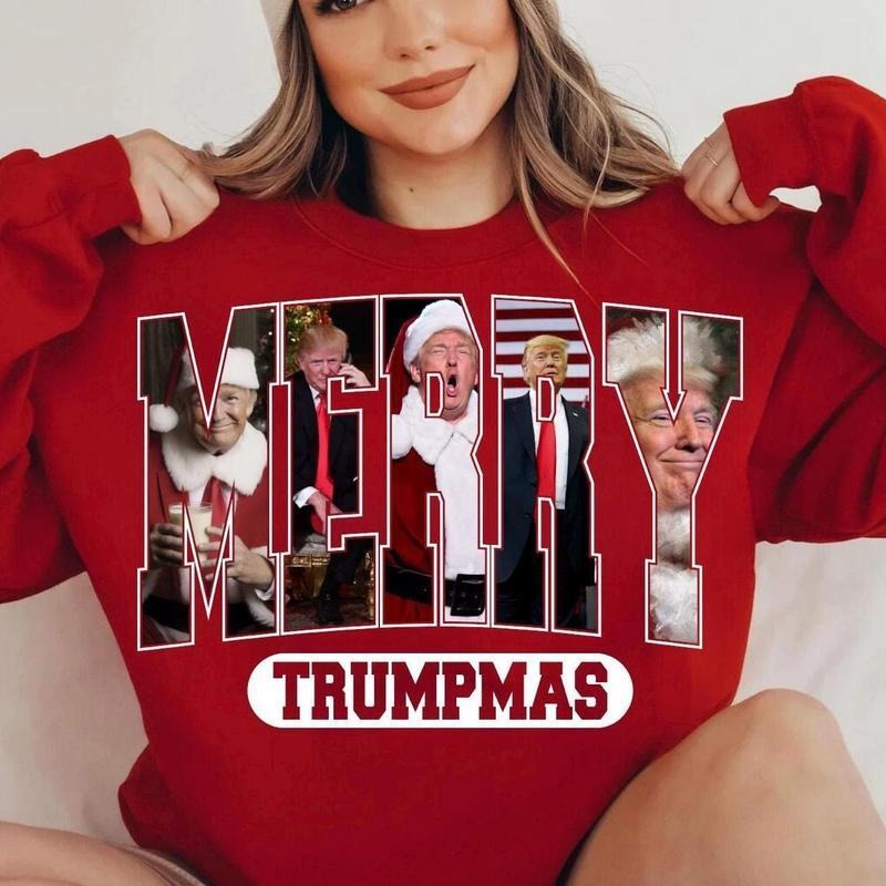 Merry Trumpmas Shirt Trump Merry Trump Merry Xmas Trump Shirt Cotton T-Shirts