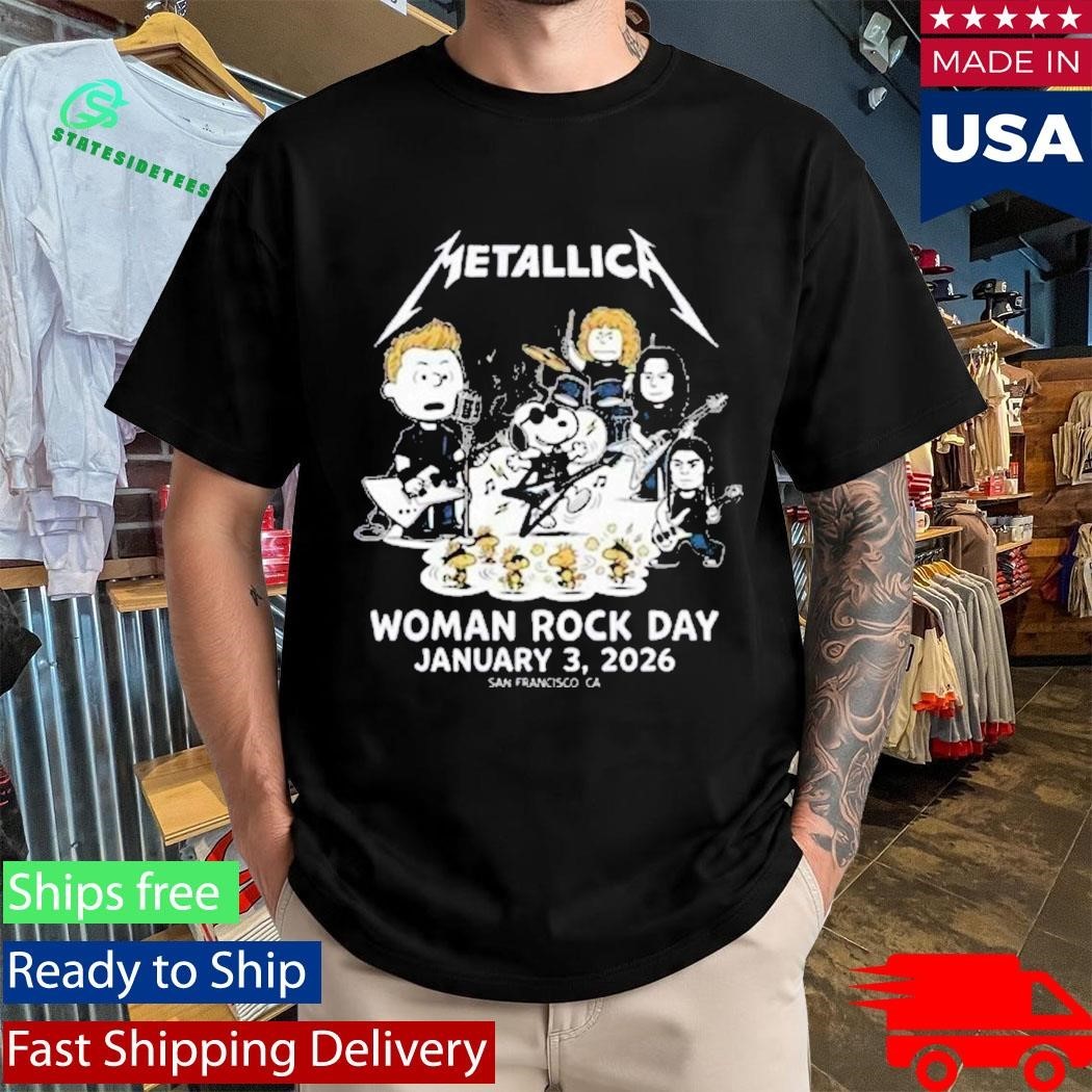 Metallica x Peanuts Women Rock Day 2026 On January 3 2026 San Francisco CA Shirt Unisex , , , Long Sleeve Tee