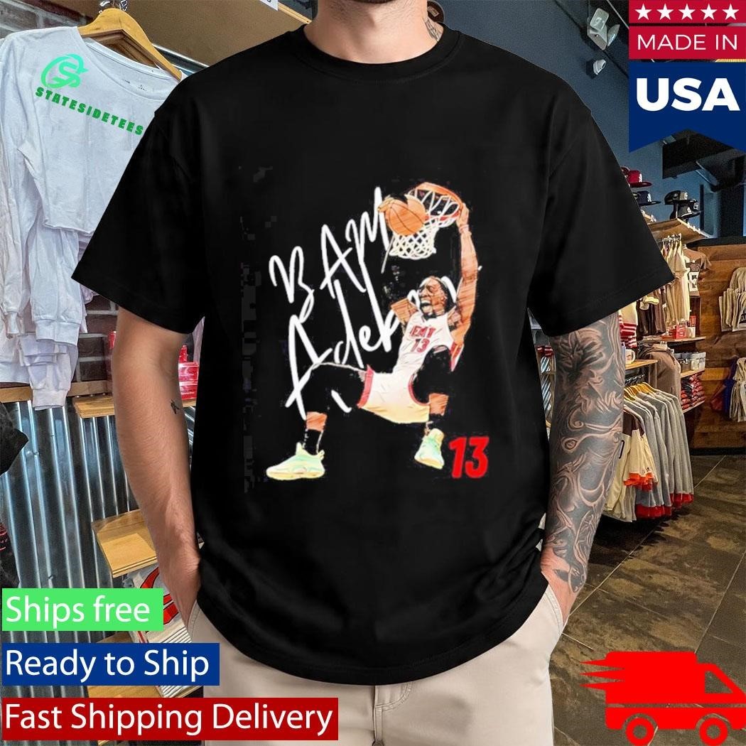 Miami Bam Adebayo #13 Dunk Basketball Cartoon Shirt Unisex , , , Long Sleeve Tee