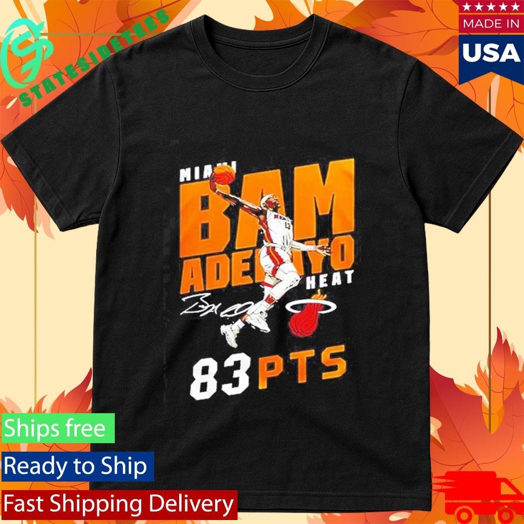 Miami Heat Adebayo 2026 Celebrate 83 Points History Graphic Shirt Unisex , , , Long Sleeve Tee