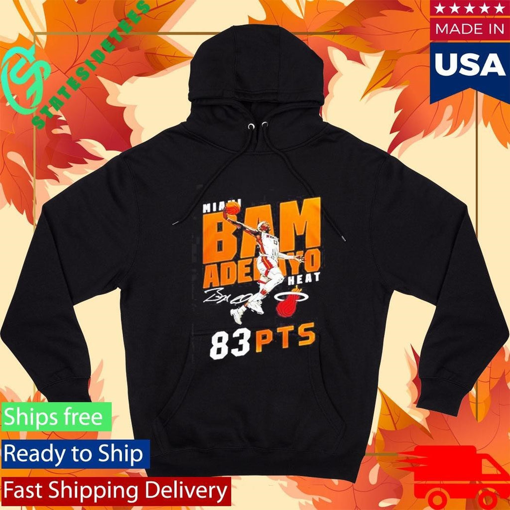Miami Heat Adebayo 2026 Celebrate 83 Points History Graphic Shirt Unisex , , , Long Sleeve Tee