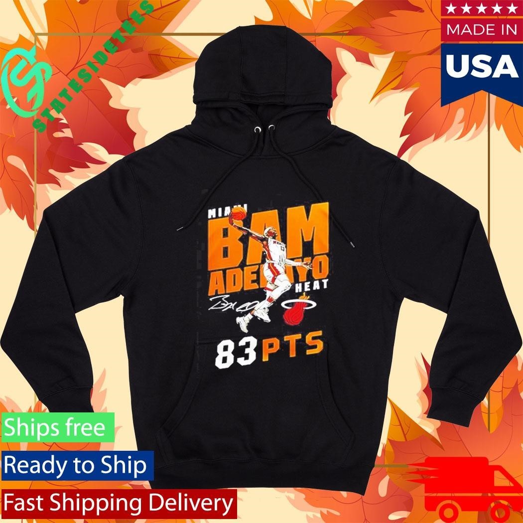 Miami Heat Adebayo 2026 Celebrate 83 Points History Graphic Shirt Unisex , , , Long Sleeve Tee