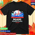 Miami Marathon Finisher 2026 city skyline Shirt Unisex , , , Long Sleeve Tee