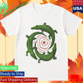Mid Century Manolo Prieto Three Alligators Swirl Book Cover Shirt Unisex , , , Long Sleeve Tee