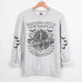 Might Give Our Few Samples Skull Long Sleeve Alternative Emo Grunge Casual Long Sleeve Womenwear Gray Color Spooky T-Shirts