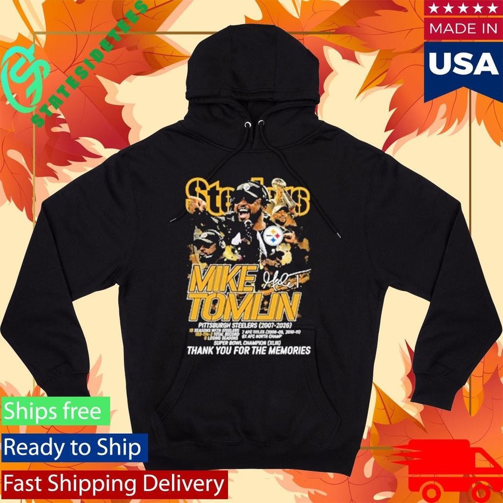 Mike Tomlin 2007 2026 Thank You For The Memories Signature Shirt Unisex , , , Long Sleeve Tee