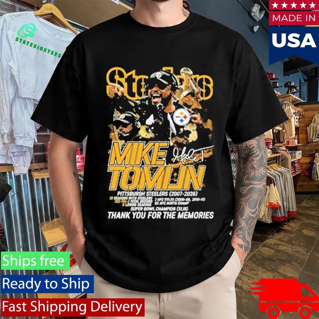 Mike Tomlin 2007 2026 Thank You For The Memories Signature Shirt Unisex , , , Long Sleeve Tee