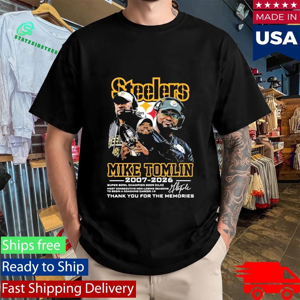 Mike Tomlin Steelers 2007 2026 Thank You For The Memories Shirt Unisex , , , Long Sleeve Tee