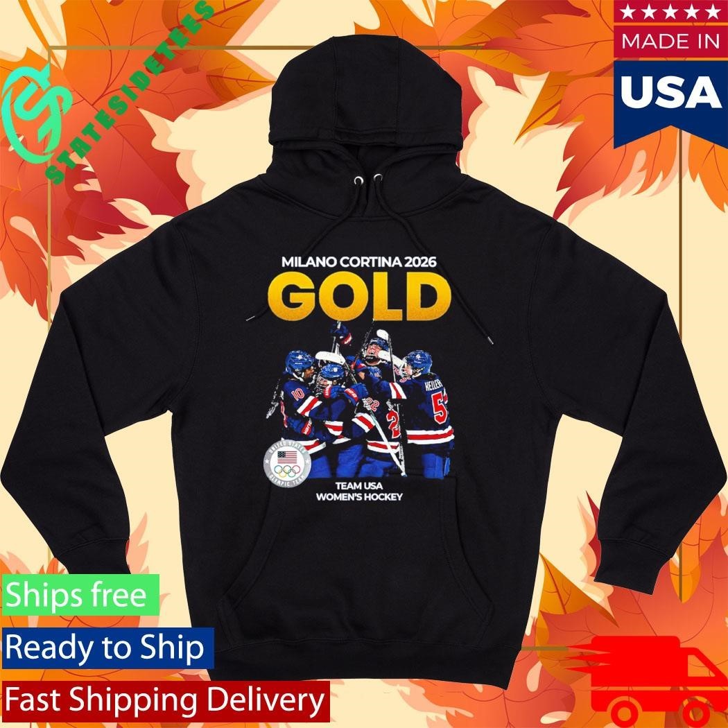 Milano Cortina 2026 Gold Team Usa Women’s Hockey Gold Medal Shirt Unisex , , , Long Sleeve Tee