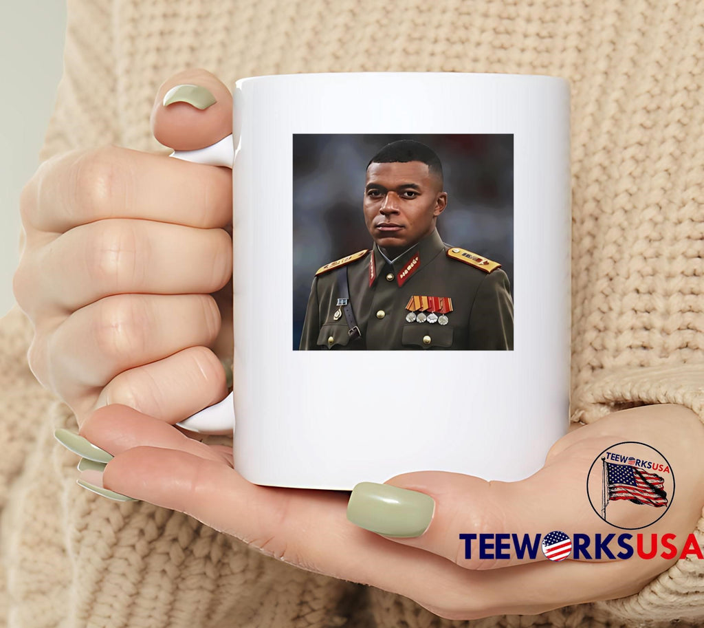Military Portrait Kylian Mbappe General Command T-Shirt