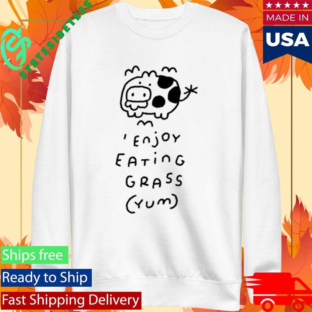Momodraws Enjoy Eating Grass Yum Shirt Unisex , , , Long Sleeve Tee