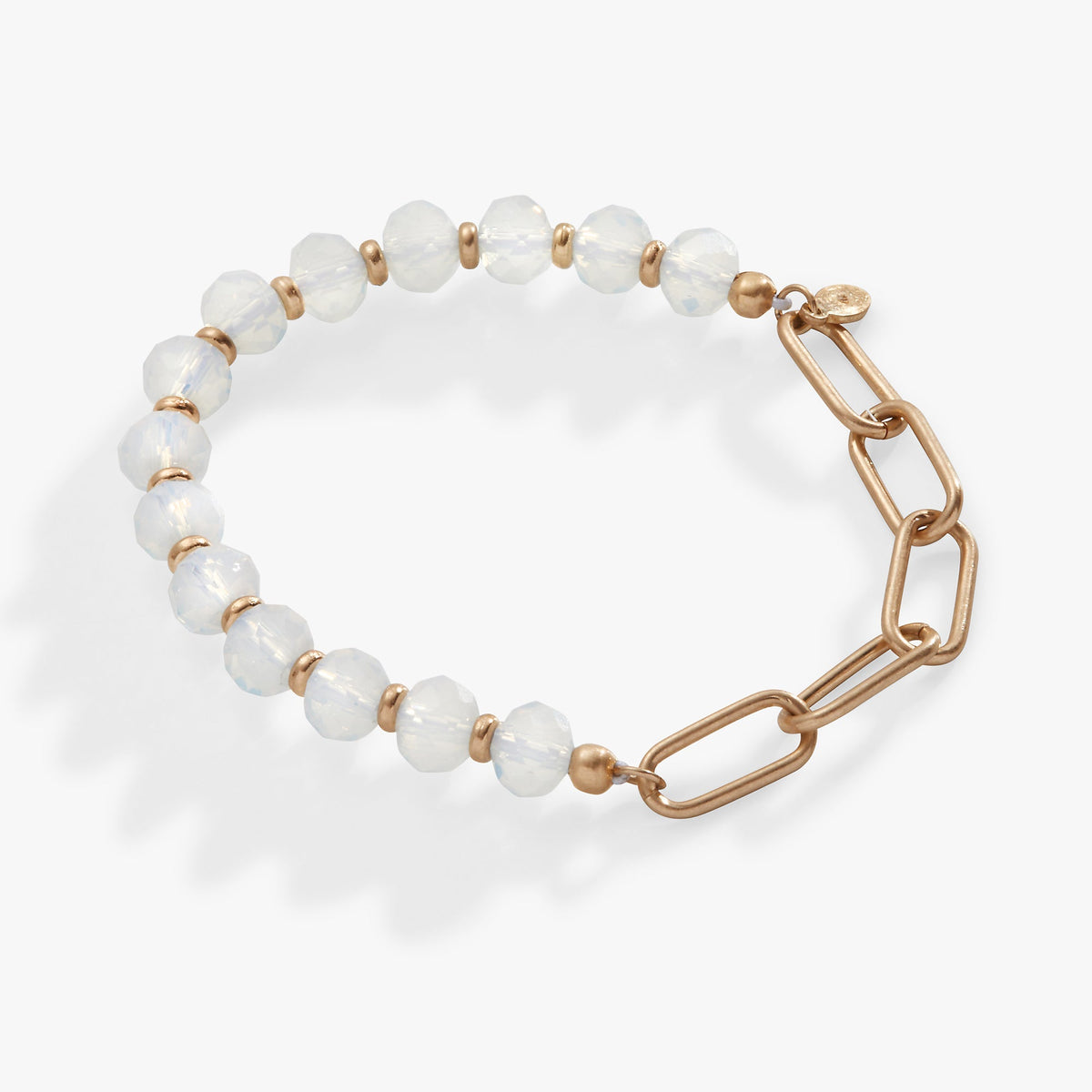 Moonstone Beaded Chain Stretch Bracelet T-Shirts