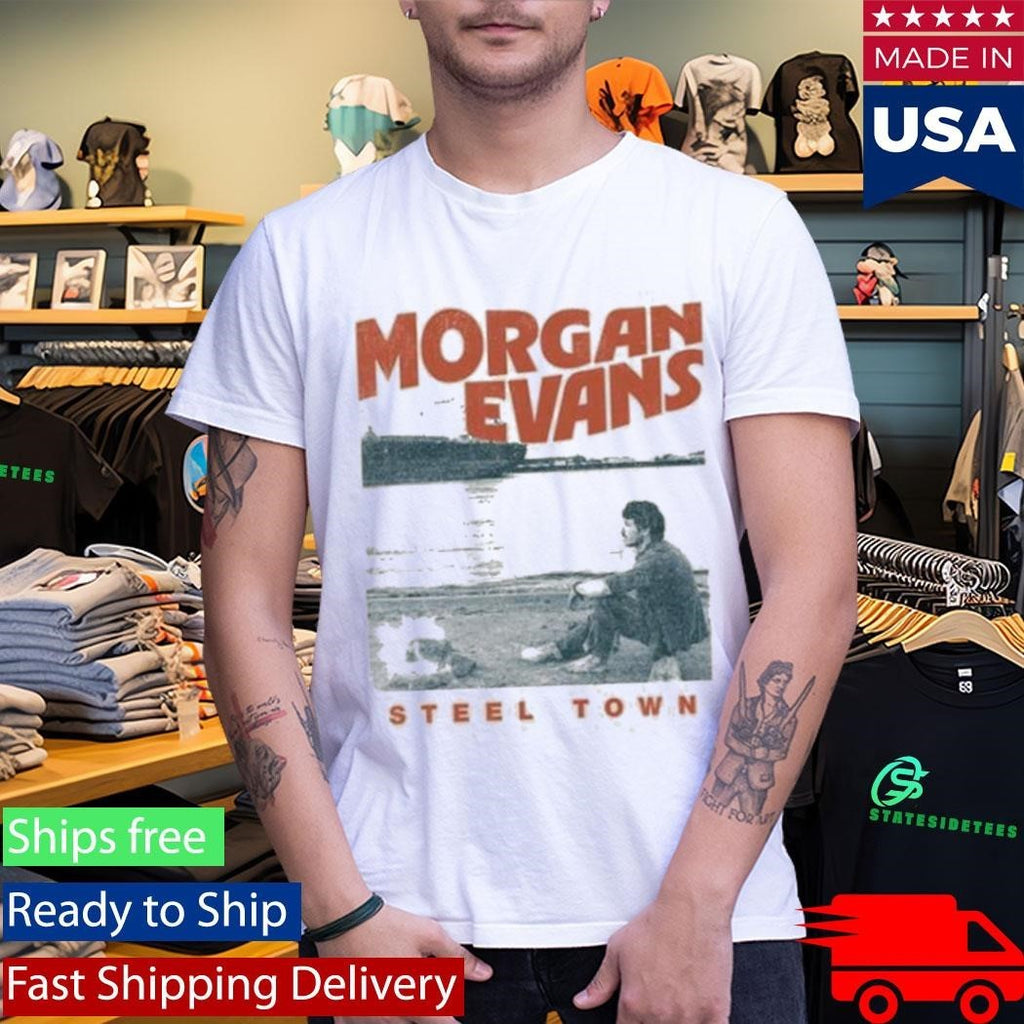 Morgan Evans Steel Town Sunset Rose Shirt Unisex , , , Long Sleeve Tee