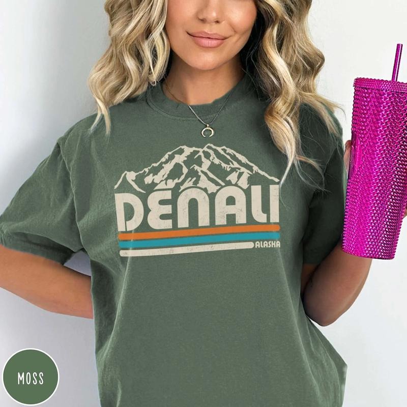 Mount Denali National Park Shirt Alaska Denali Park Shirt Mount McKinley Alaska Cruise Shirt Mountaineering Shirt Backpacking T-Shirts