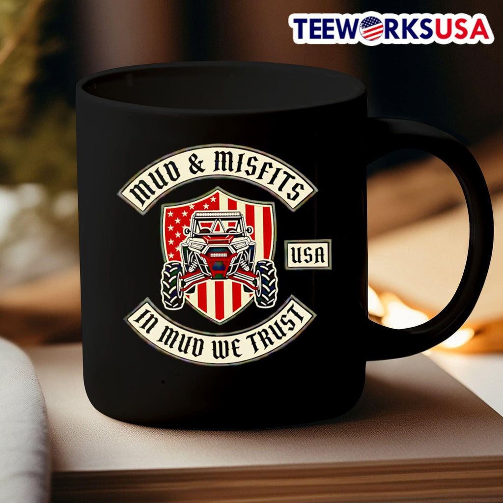 Mud & Misfits In Mud We Trust USA Off-Road Vehicle Shirt