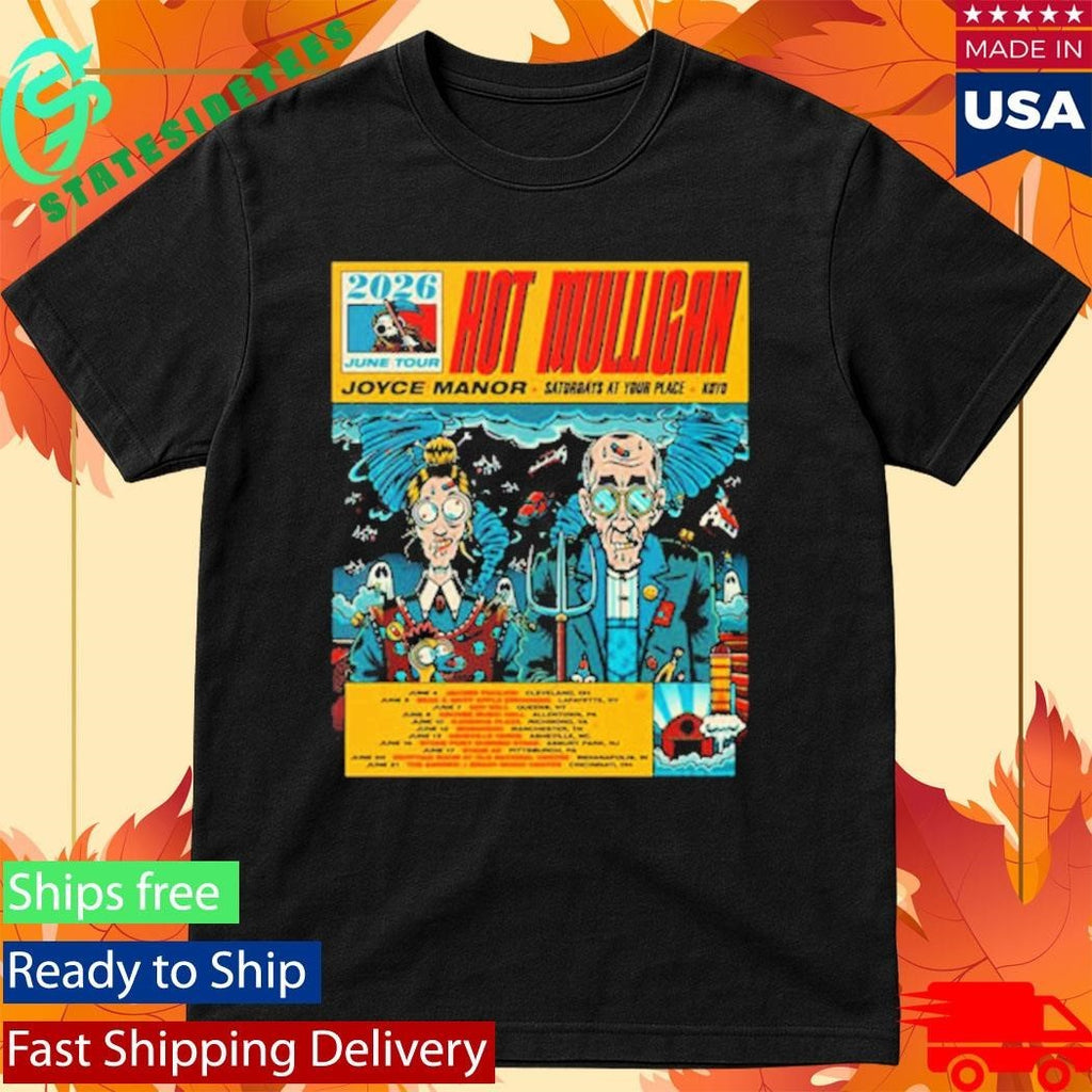 Mulligan 2026 June Tour Schedule Tour Dates Art By Dr Juanpa Shirt Unisex , , , Long Sleeve Tee