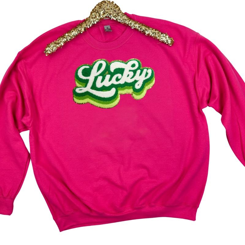 Multi Green Chenille Lucky Patch T-Shirts