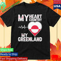 My Heart Country Heartbeat My Greenland Shirt Unisex , , , Long Sleeve Tee
