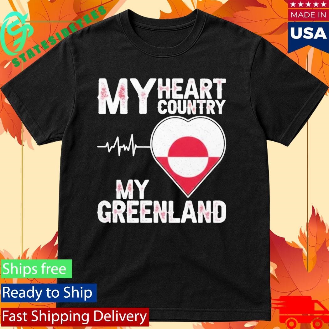 My Heart Country Heartbeat My Greenland Shirt Unisex , , , Long Sleeve Tee
