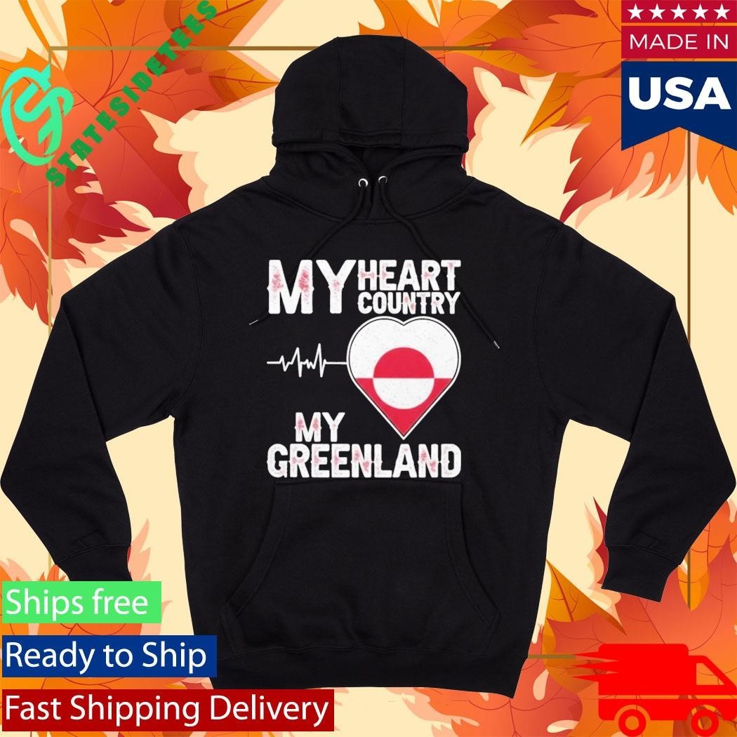 My Heart Country Heartbeat My Greenland Shirt Unisex , , , Long Sleeve Tee