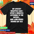 My Spotify Wrapped Said I Spent 0 Minutes Listening To The Haters Shirt Unisex , , , Long Sleeve Tee