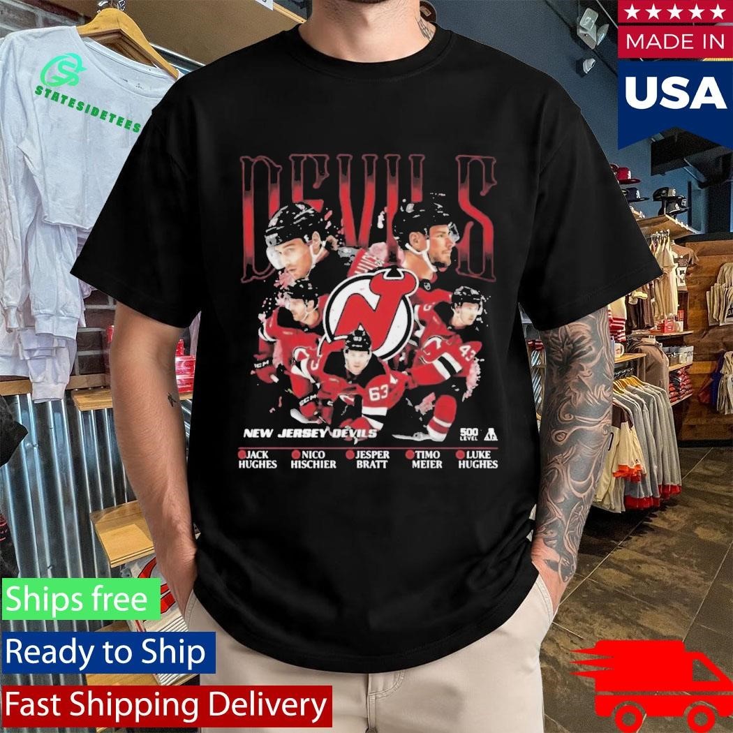 NHL New Jersey Devils 5 Stars Shirt Unisex , , , Long Sleeve Tee