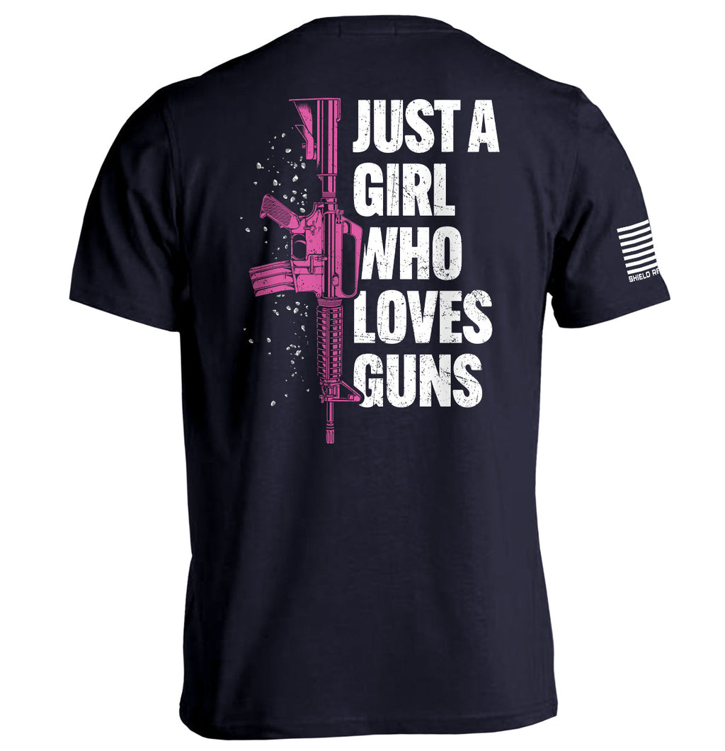 Just Girl Who Loves Guns T-Shirts