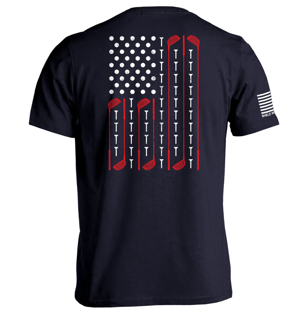 Golf American Flag T-Shirts