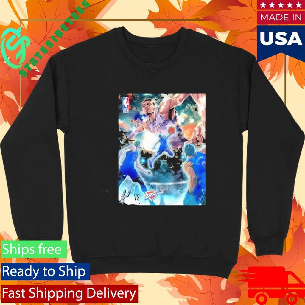 Nba San Antonio Spurs Vs Oklahoma City Thunder 2026 Poster Shirt Unisex , , , Long Sleeve Tee