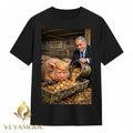 Netanyahu feeds pigs Trump tee Unisex , , , Long Sleeve Tee