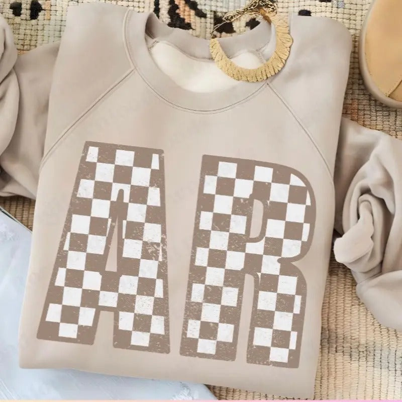Neutral AR Checkered Arkansas Gildan T-Shirts